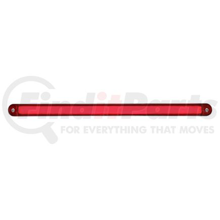 United Pacific 32707 Light Bar - "Glo" Light, Dual Function, Turn Signal Light, Red LED and Lens, Chrome/Plastic Housing, with Chrome Bezel, 24 LED Light Bar