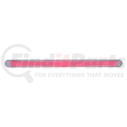 United Pacific 32709 Light Bar - "Glo" Light, Dual Function, Turn Signal Light, Red LED, Clear Lens, Chrome/Plastic Housing, with Chrome Bezel, 24 LED Light Bar