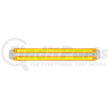 United Pacific 32718 Light Bar - "Glo" Light, Dual Function, Turn Signal Light, Amber LED and Lens, Chrome/Plastic Housing, Dual Row, 24 LED Per Light Bar, Mounting Hardware Included