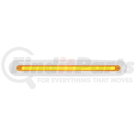 United Pacific 32722 Mirror Light Bar - "Glo" Light, Turn Signal Light, Amber LED and Lens, Chrome/Plastic Housing, 24 LED Light Bar, for Freightliner