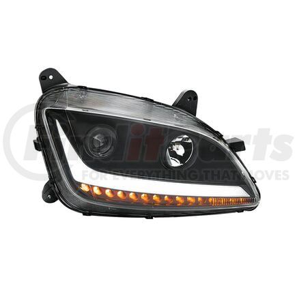 United Pacific 32927 Headlight - Right Side, LED, Projector, Blackout, with Position and Sequential Light
