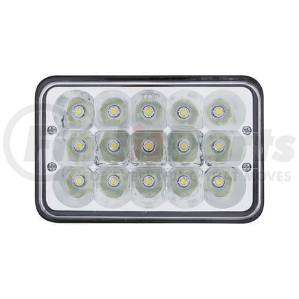 United Pacific 34124 ULTRALIT 15 High Power LED 4" x 6" Rectangular Headlight with Hardwired H4 plug