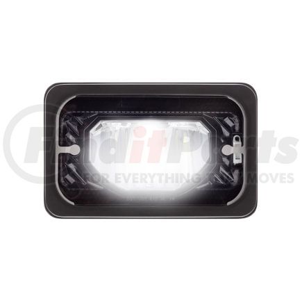 United Pacific 34133 ULTRALIT LED 4" x 6" Heated Low Beam Black Headlight with Glass Lens/Aluminum Housing