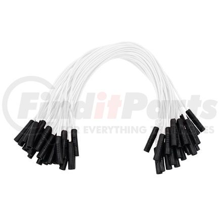 United Pacific 34189B Multi-Purpose Wiring Harness Connector Plug - 0.180", Female, White, with 50 Plugs