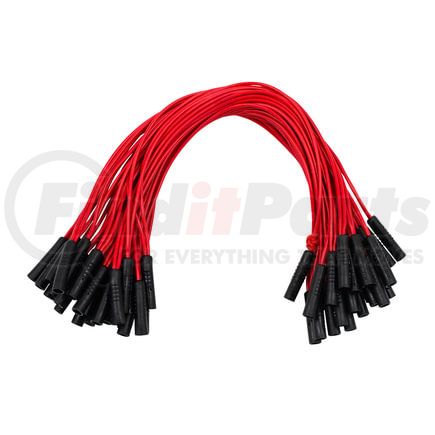 United Pacific 34190B Multi-Purpose Wiring Harness Connector Plug - 0.180", Female, Red, with 50 Plugs