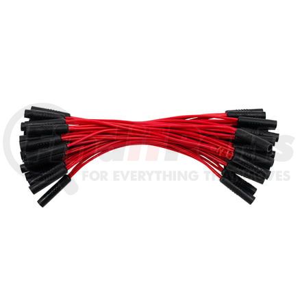 United Pacific 34187B Multi-Purpose Wiring Harness Connector Plug - 0.180", Female, Red, with 50 Plugs, 6" Lead