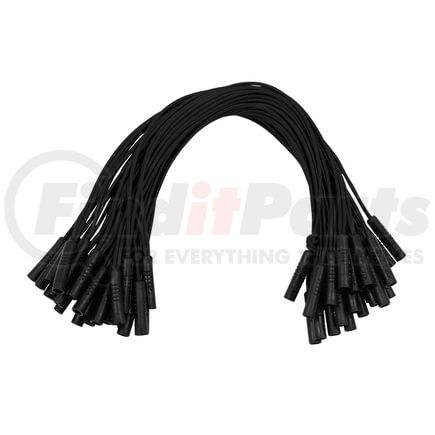 United Pacific 34188B Multi-Purpose Wiring Harness Connector Plug - 0.180", Female, Black, with 50 Plugs, 12" Lead