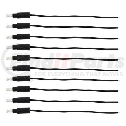 United Pacific 34213P10 Low Tension Lead Wire - 6", Black, Single Lead, with .180 Bullet and Stripped End