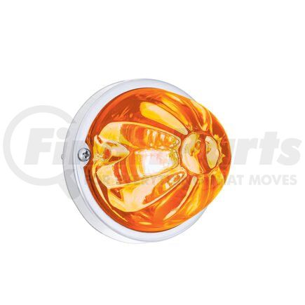 United Pacific 35012 Marker Light - Amber LED, Clear Lens, Stainless Steel Bezel, Watermelon Style
