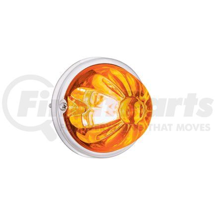 United Pacific 35014 Marker Light - (2) Amber LED, Amber Lens, Stainless Steel Bezel, Watermelon Style