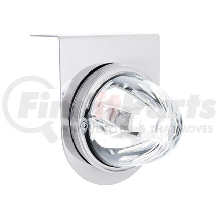 United Pacific 35055 Marker Light - White LED, Dark Amber Lens, Stainless Steel Bracket, Watermelon Style