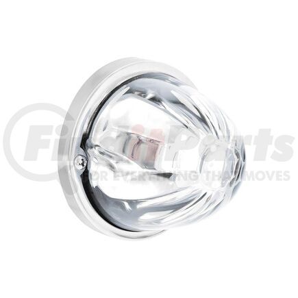 United Pacific 35078 Marker Light - White LED, Clear Lens, Flush Mount, Watermelon Style