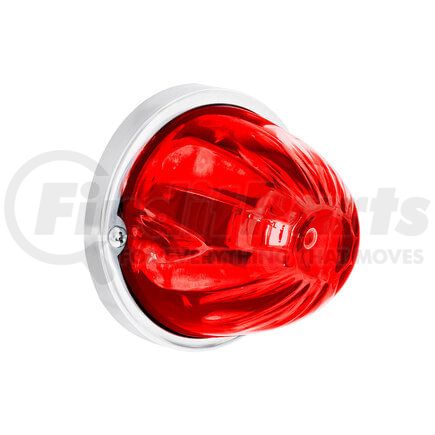 United Pacific 35079 Marker Light - UltraBurst Watermelon Glass, Red LED and Lens, Flush Mount