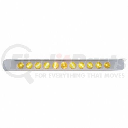 United Pacific 39690 Turn Signal Light - 11 LED 17" Turn Signal Light Bar, with Bezel, Amber LED/Amber Lens