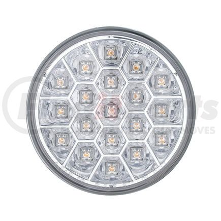 United Pacific 39701 Brake/Tail/Turn Signal Light - 19 LED 4" Reflector, Red LED/Clear Lens