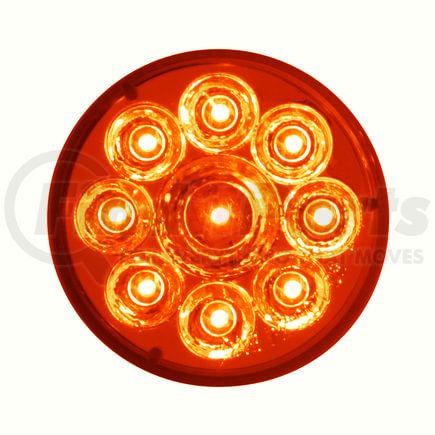United Pacific 39740BRK Clearance/Marker Light - Red LED/Red Lens, 2.5", with Pure Reflector, 9 LED, with Grommet and Plug