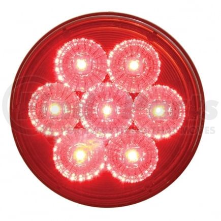 United Pacific 39924BRK Brake/Tail/Turn Signal Light - 7 LED 4" Reflector, Kit, Red LED/Red Lens