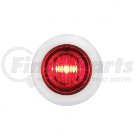 United Pacific 39933 Clearance/Marker Light - with Bezel, 3 LED, Mini, Red LED/Red Lens