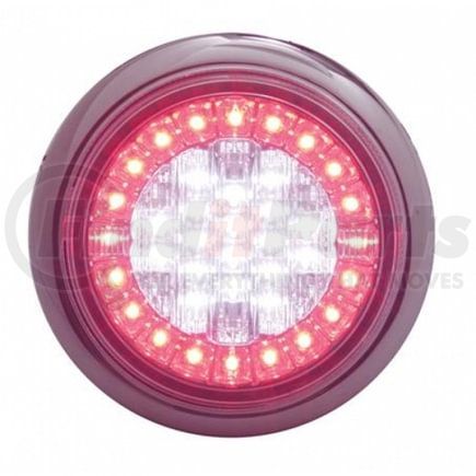 United Pacific 39968B Brake/Tail/Turn Signal Light - 38 LED "Euro", Flange Mount, White LED/Red LED/Clear Lens