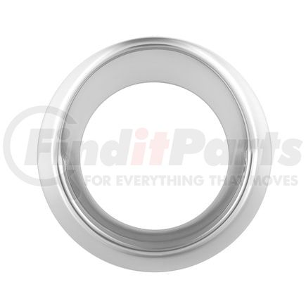 United Pacific 40707 Gauge Bezel - Single, Liquid Silver, Small Gauge, with Visor