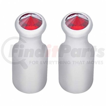 United Pacific 40805P Toggle Switch - 2-Pack, Chrome, Aluminum, Extension, with Red Crystal