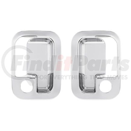 United Pacific 40962 Door Handle Trim - Exterior, Set, Chrome, for 2005+ Peterbilt/Kenworth