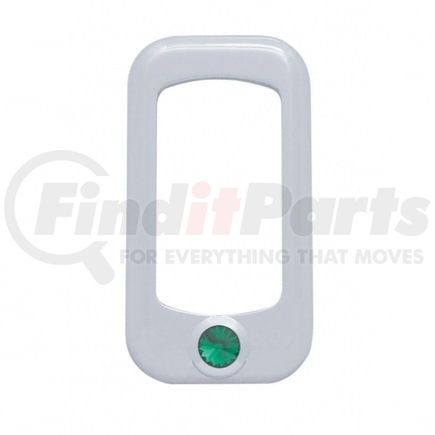United Pacific 41144 Rocker Switch Face Plate - Rocker Switch Trim, with Green Diamond