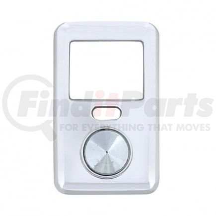 United Pacific 41643B Dash Switch Cover - Chrome, Plastic, Indented, for Volvo