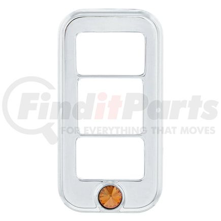 United Pacific 42040 Rocker Switch Cover - with 3 Openings and Copper Diamond, for Freightliner