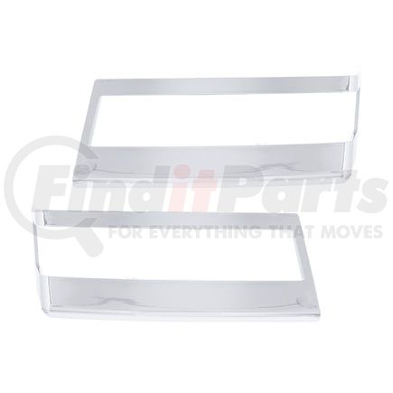 United Pacific 42442 Turn Signal Light Bezel - Pair, Chrome, Plastic, for 2018-2024 Freightliner Cascadia