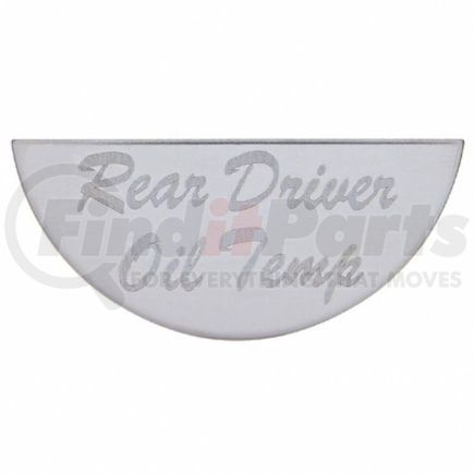 United Pacific 48048 Gauge Emblem - Gauge Plate, Rear Driver Oil Temperature, for Peterbilt