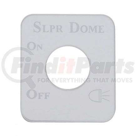 United Pacific 48280 Switch Mounting Plate - Sleeper Dome, Stainless, for Kenworth