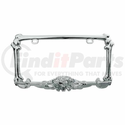 United Pacific 50030 License Plate Frame - Chrome, Pirate
