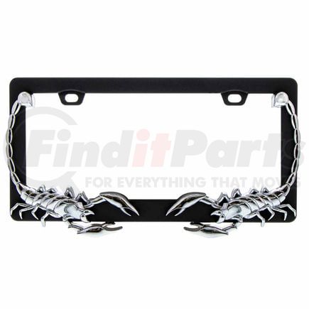 United Pacific 50034 License Plate Frame - Chrome, Scorpion