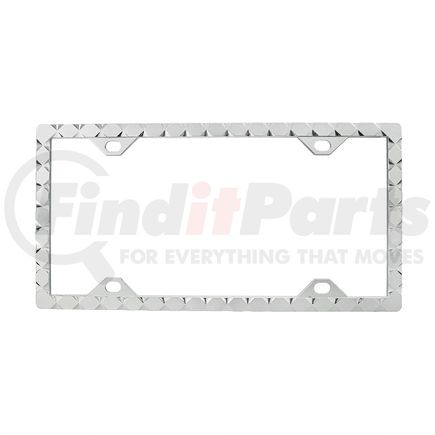 United Pacific 50049 License Plate Frame - Chrome, Diamond