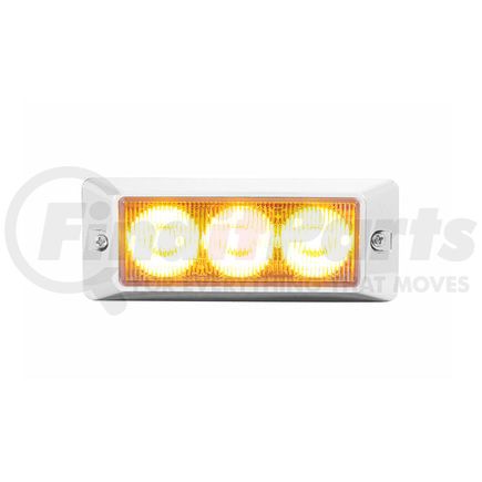 United Pacific 37627 Multi-Purpose Warning Light - High Power Warning Light, with Chrome Bezel and Amber LED's