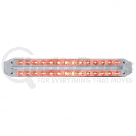 United Pacific 37676 Brake/Tail/Turn Signal Light - Dual 14 LED 12", Bars, Red LED/Chrome Lens