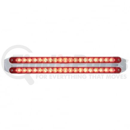 United Pacific 37679 Brake/Tail/Turn Signal Light - Dual 19 LED 12" Reflector, Bars, Red LED/Red Lens