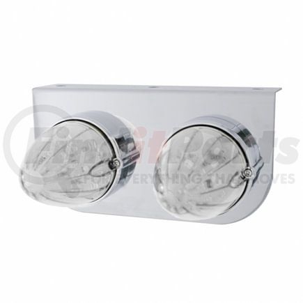 United Pacific 37891 Grakon 1000 LED Marker Light with Bracket - Two 19 LED Lights, Clear Lens/Amber LED, Stainless Steel, 3" Lens, Watermelon Design