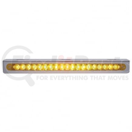 United Pacific 37924 Light Bar - Stainless, with Bracket, Reflector/Turn Signal Light, Amber LED and Lens, Stainless Steel, 19 LED Light Bar