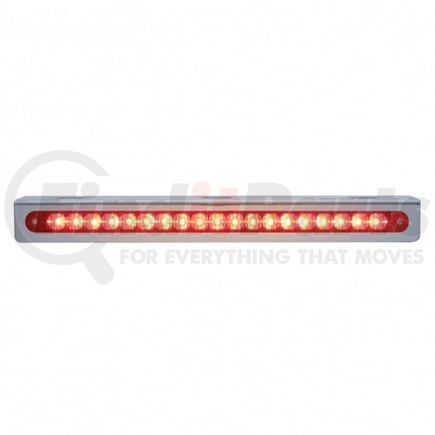 United Pacific 37925 Light Bar - Stainless, with Bracket, Reflector/Turn Signal Light, Red LED and Lens, Stainless Steel, 19 LED Light Bar