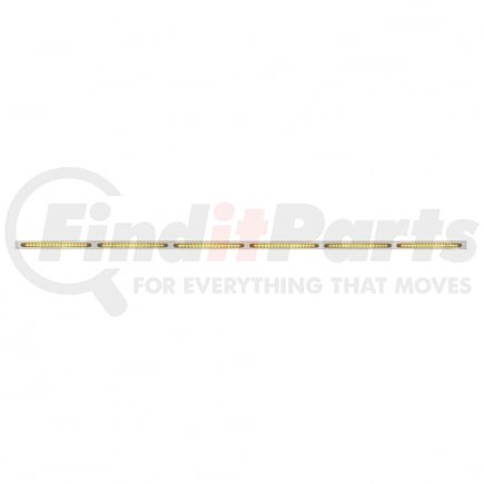 United Pacific 37950 Bumper Light Bar - Stainless, with Bracket, Reflector/Turn Signal Light, Amber LED and Lens, Stainless Steel, 19 LED Per Light Bar