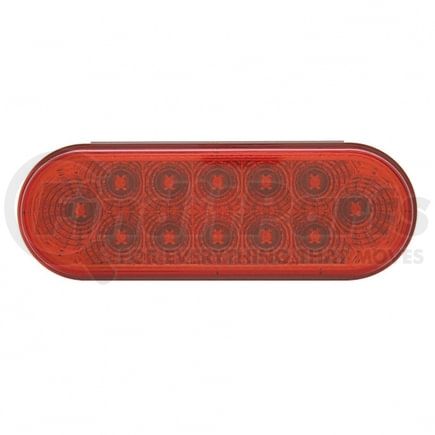 United Pacific 38121 Brake/Tail/Turn Signal Light - 12 LED 6" Oval Reflector Stop, Turn & Tail, Red LED/Red Lens