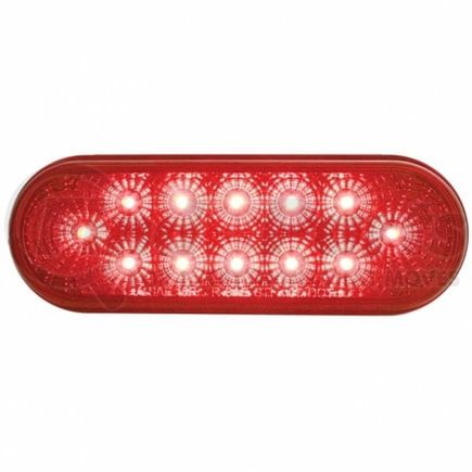 United Pacific 38121BRK Brake/Tail/Turn Signal Light - 12 LED 6" Oval Reflector, Kit, Red LED/Red Lens