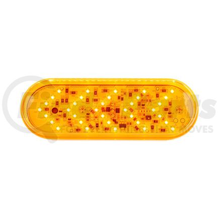 United Pacific 38143BAK Light Bar Bracket - 35 LED 6" Oval Sequential Turn Signal Light Kit, Amber LED/Amber Lens