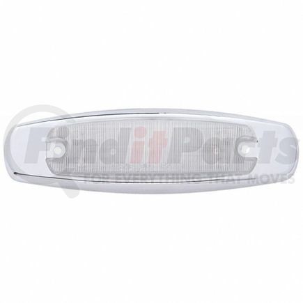 United Pacific 38219 Clearance/Marker Light - with Bezel, 12 LED, Rectangular, Red LED/Clear Lens