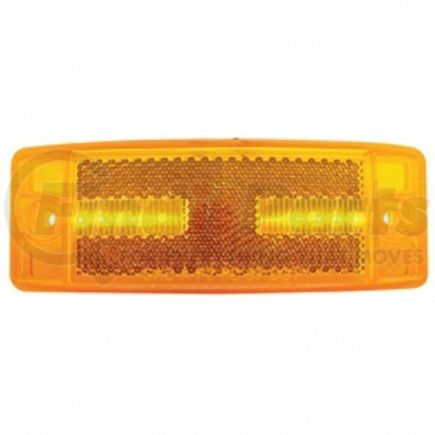 United Pacific 38258 Clearance/Marker Light, Amber LED/Amber Lens, Rectangle Design, with Reflex Lens, 8 LED