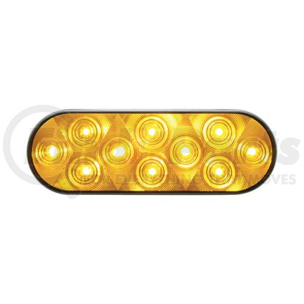 United Pacific 38775 Turn Signal Light - 10 LED, 6" Oval, Amber LED/Lens, Grommet Mount