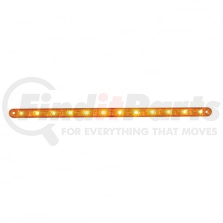 United Pacific 38861B Turn Signal Light - 12 LED 12" Ultra Slim Turn Signal Light Bar Only, Amber LED/Amber Lens