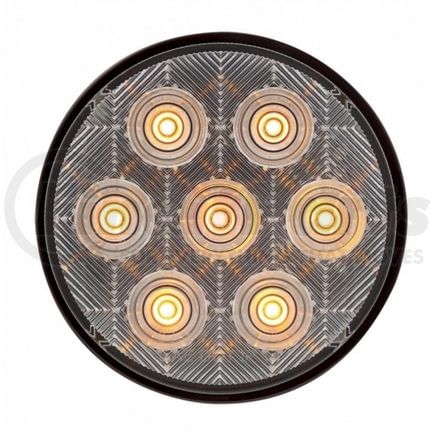 United Pacific 39120 Turn Signal Light - 7 LED, 4", Competition Series, Amber LED/Clear Lens